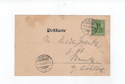 Ansichtskarte Eifel / Weinfelder Maar mit Mäuseberg - 1903