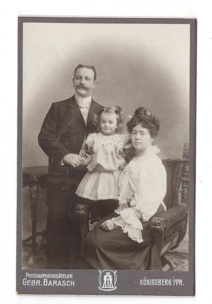 Fotografie Schönes Familienbild - Königsberg in Preußen 1900er / CAB X-35