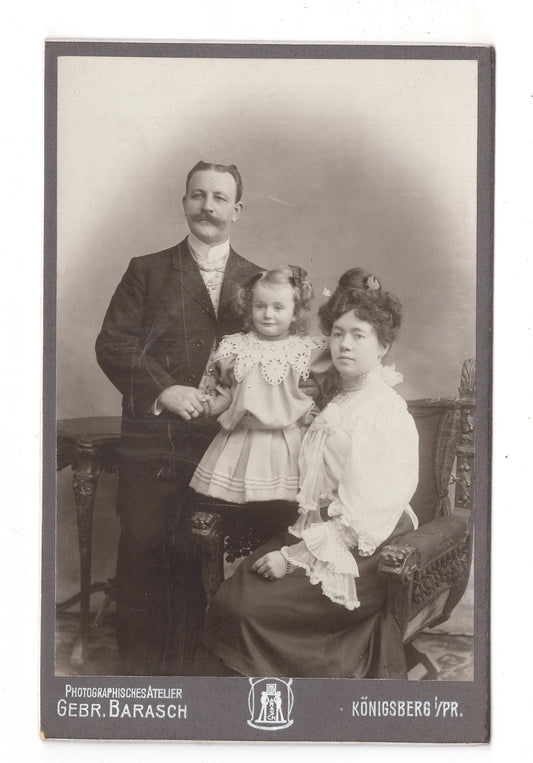 Fotografie Schönes Familienbild - Königsberg in Preußen 1900er / CAB X-35