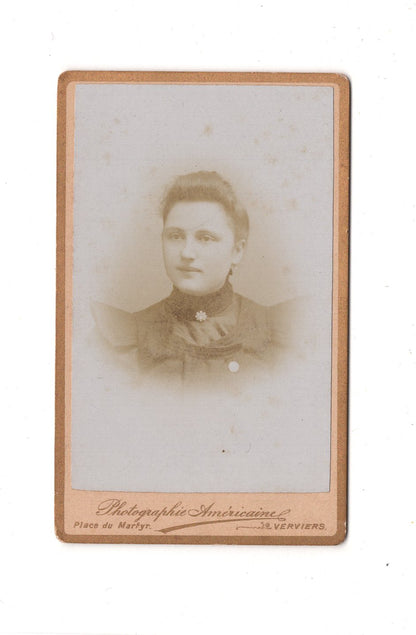 Fotografie Damenportrait - Verviers 1890er / CDV C1-02