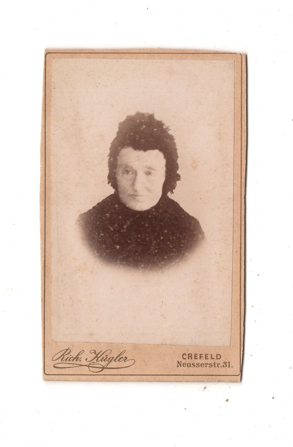Fotografie Damenportrait - Krefeld 1880er / CDV N1-12