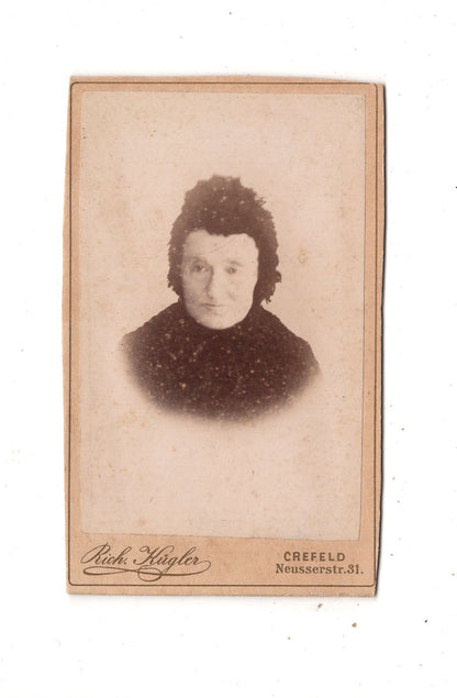 Fotografie Damenportrait - Krefeld 1880er / CDV N1-12