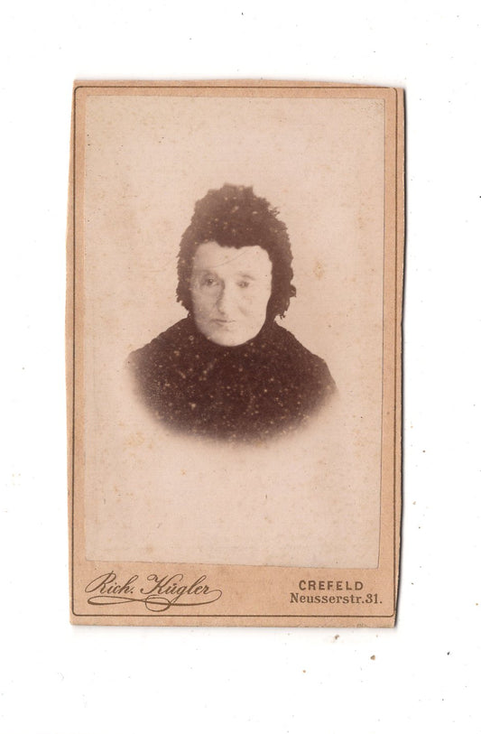 Fotografie Damenportrait - Krefeld 1880er / CDV N1-12