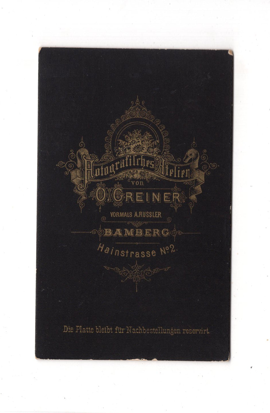 Fotografie Herrenportrait - Bamberg 1880er / CDV C1-20