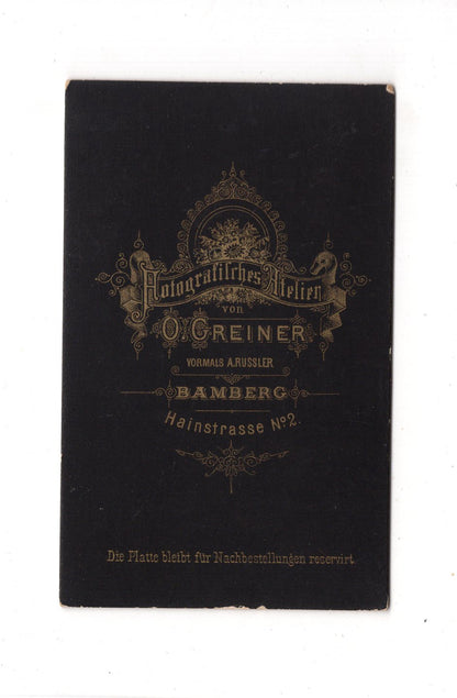 Fotografie Herrenportrait - Bamberg 1880er / CDV C1-20
