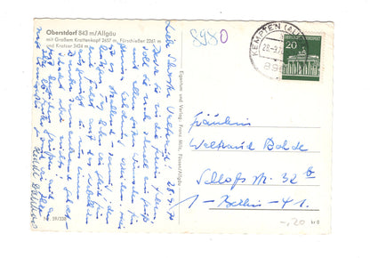 Ansichtskarte Oberstdorf im Allgäu / H1-54