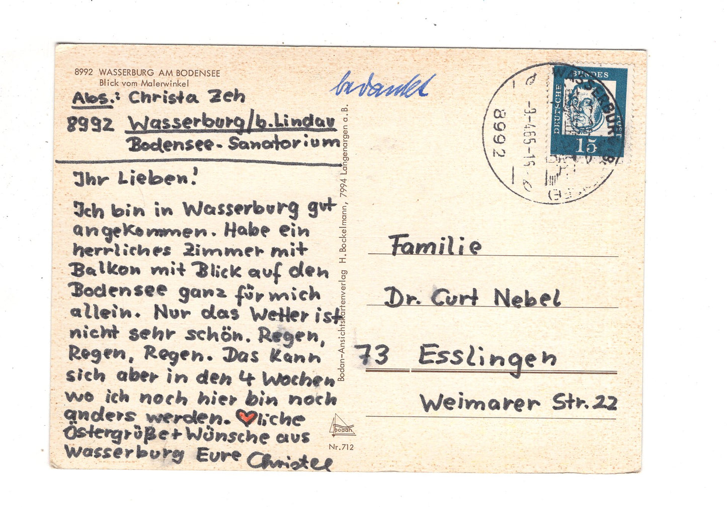 Ansichtskarte Wasserburg am Bodensee / Blick vom Malerwinkel / J1-65