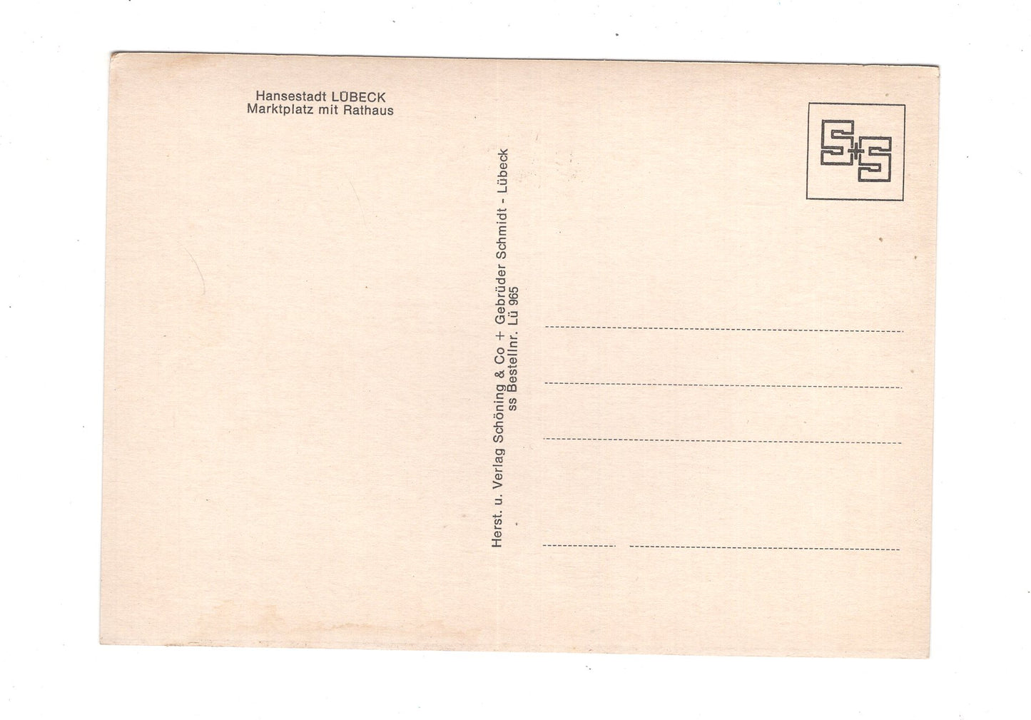 Ansichtskarte Hansestadt Lübeck / Marktplatz mit Rathaus