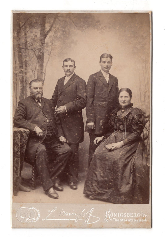 Fotografie Schönes Familienbild - Königsberg in Preußen um 1890 / CAB X-35