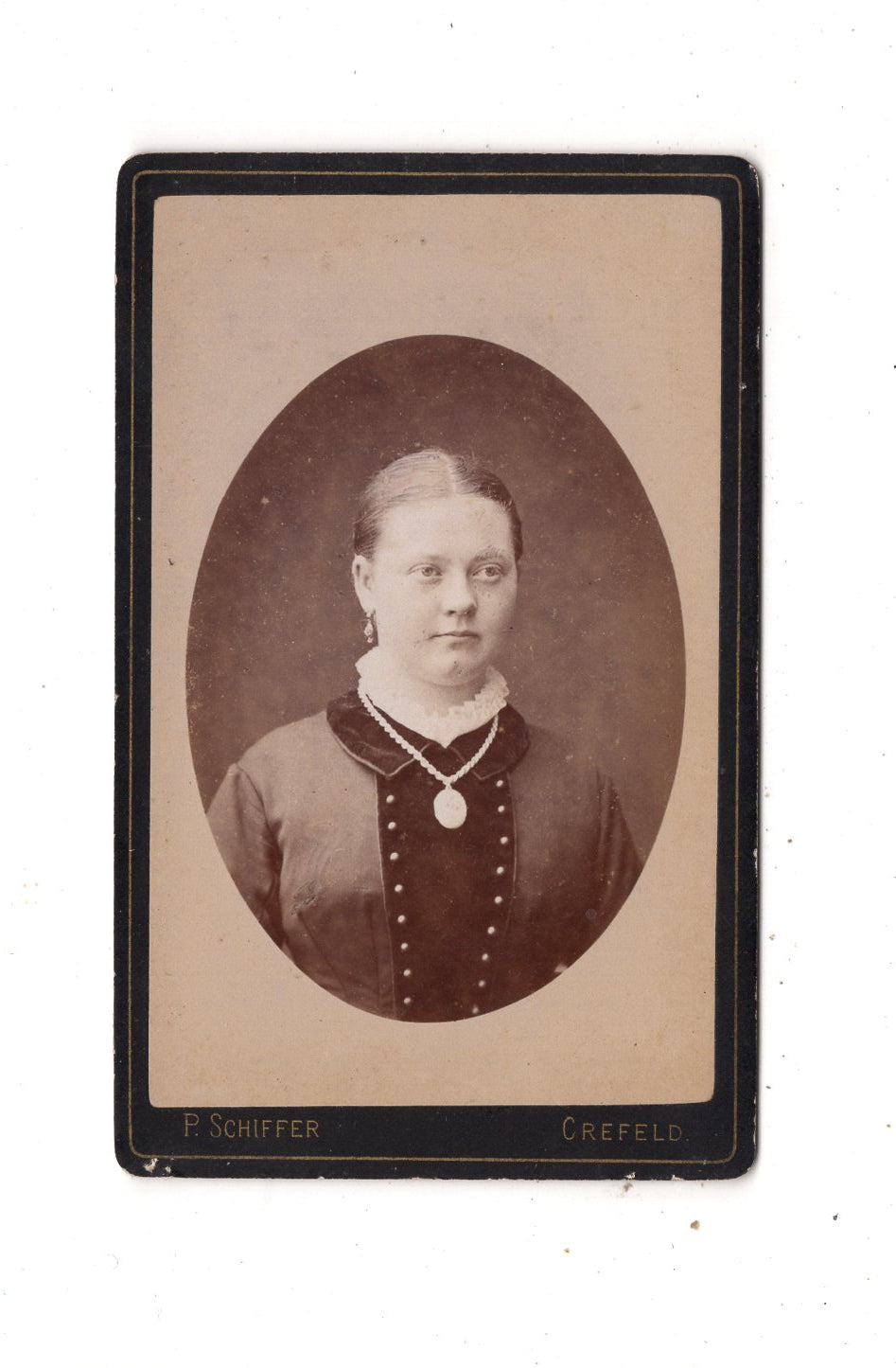 Fotografie Damenportrait - Krefeld 1880er / CDV N1-12