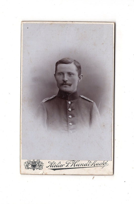 Fotografie Soldat - Münster in Westfalen um 1900 / CDV M1-05
