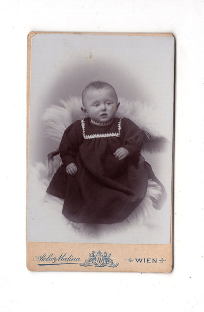 Fotografie Schönes Kinderbild / Baby - Wien 1890er / CDV N1-08