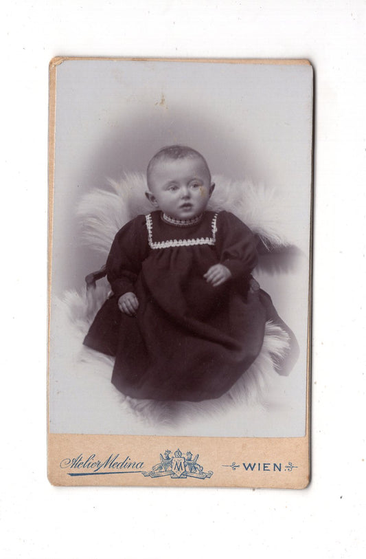 Fotografie Schönes Kinderbild / Baby - Wien 1890er / CDV N1-08