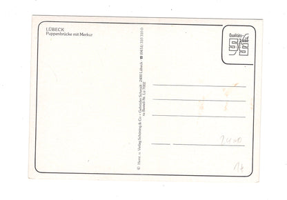 Ansichtskarte Hansestadt Lübeck / Puppenbrücke mit Merkur
