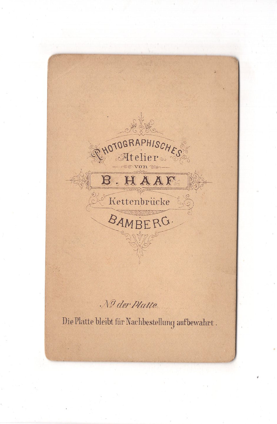 Fotografie Herrenportrait - Bamberg um 1880 / CDV C1-20