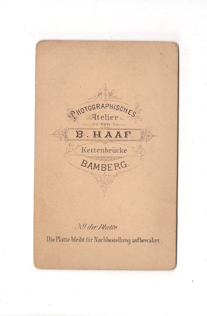 Fotografie Herrenportrait - Bamberg um 1880 / CDV C1-20
