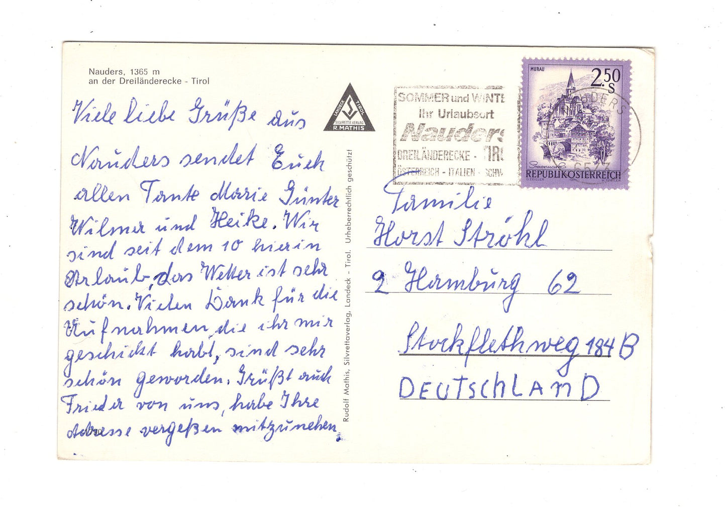 Ansichtskarte Nauders / Tirol / Österreich