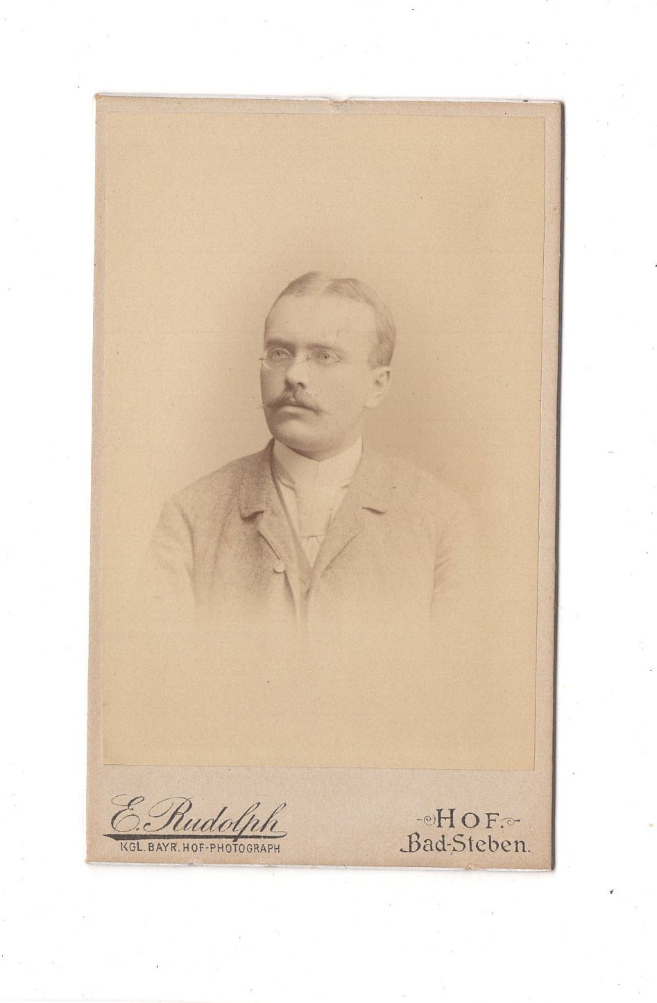 Fotografie Herrenportrait - Hof / Bad Steben 1890er / CDV C1-20
