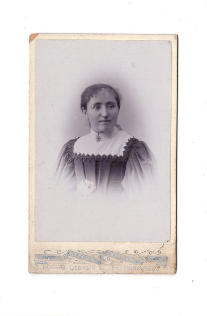Fotografie Damenportrait - Hof / Münchberg 1890er / CDV C1-02