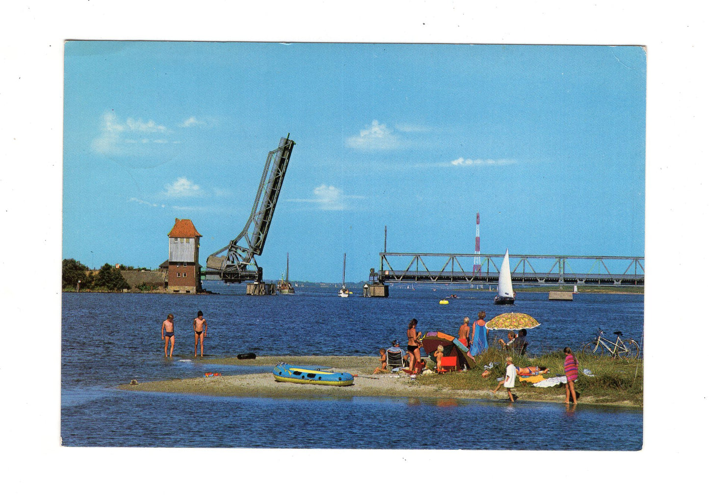 Ansichtskarte Lindaunis / Schlei / Eisenbahnbrücke