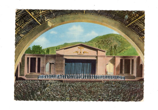 Ansichtskarte Passionsspieldorf Oberammergau / Bühne des Passionsspielhauses