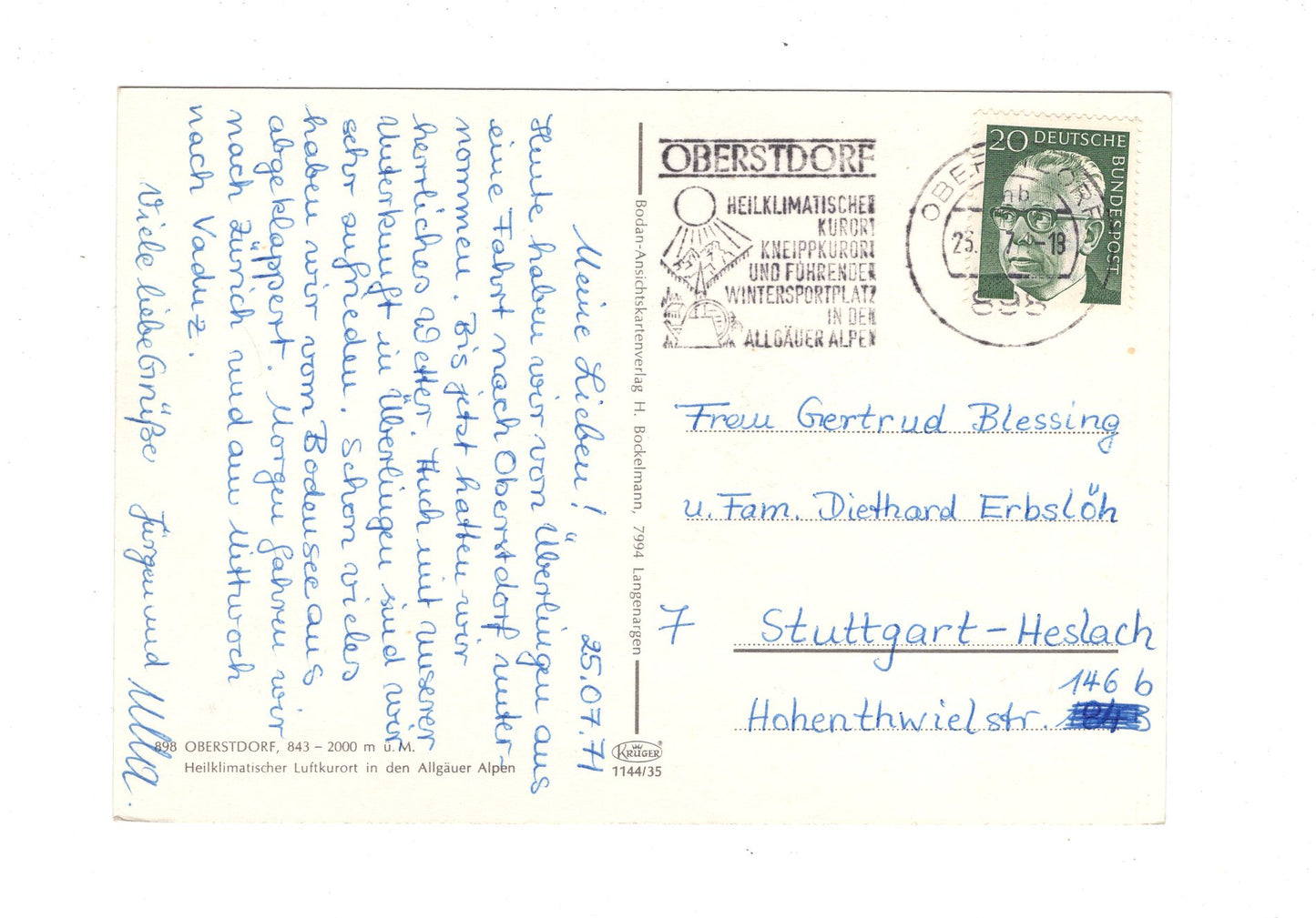 Ansichtskarte Oberstdorf in den Allgäuer Alpen / H1-54