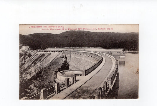 Ansichtskarte Urfttalsperre bei Gemünd / Eifel - 1908