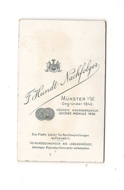 Fotografie Soldat - Münster in Westfalen um 1900 / CDV M1-05