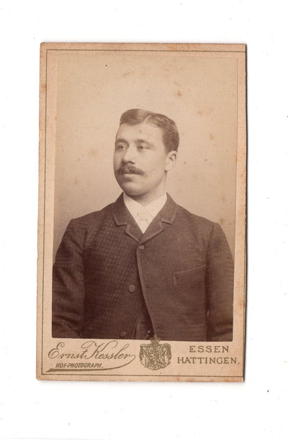 Fotografie Herrenportrait - Essen / Hattingen 1880er / CDV C1-20