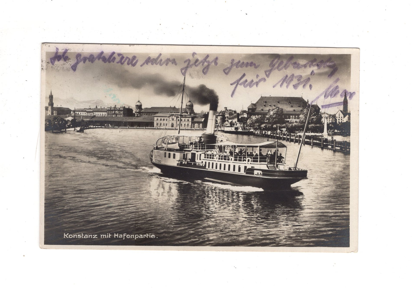 Ansichtskarte Konstanz / Bodensee / mit Hafenpartie / J1-65