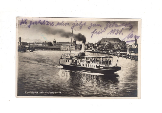 Ansichtskarte Konstanz / Bodensee / mit Hafenpartie / J1-65