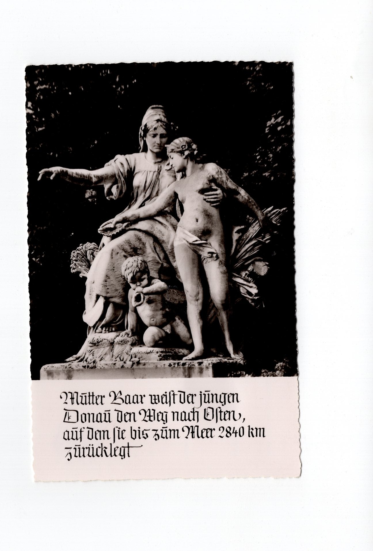 Ansichtskarte Donaueschingen / Quellengruppe an der Donauquelle