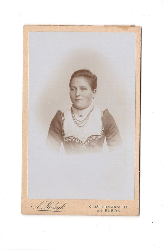 Fotografie Damenportrait - Klostermansfeld & Helbra 1890er / CDV C1-02