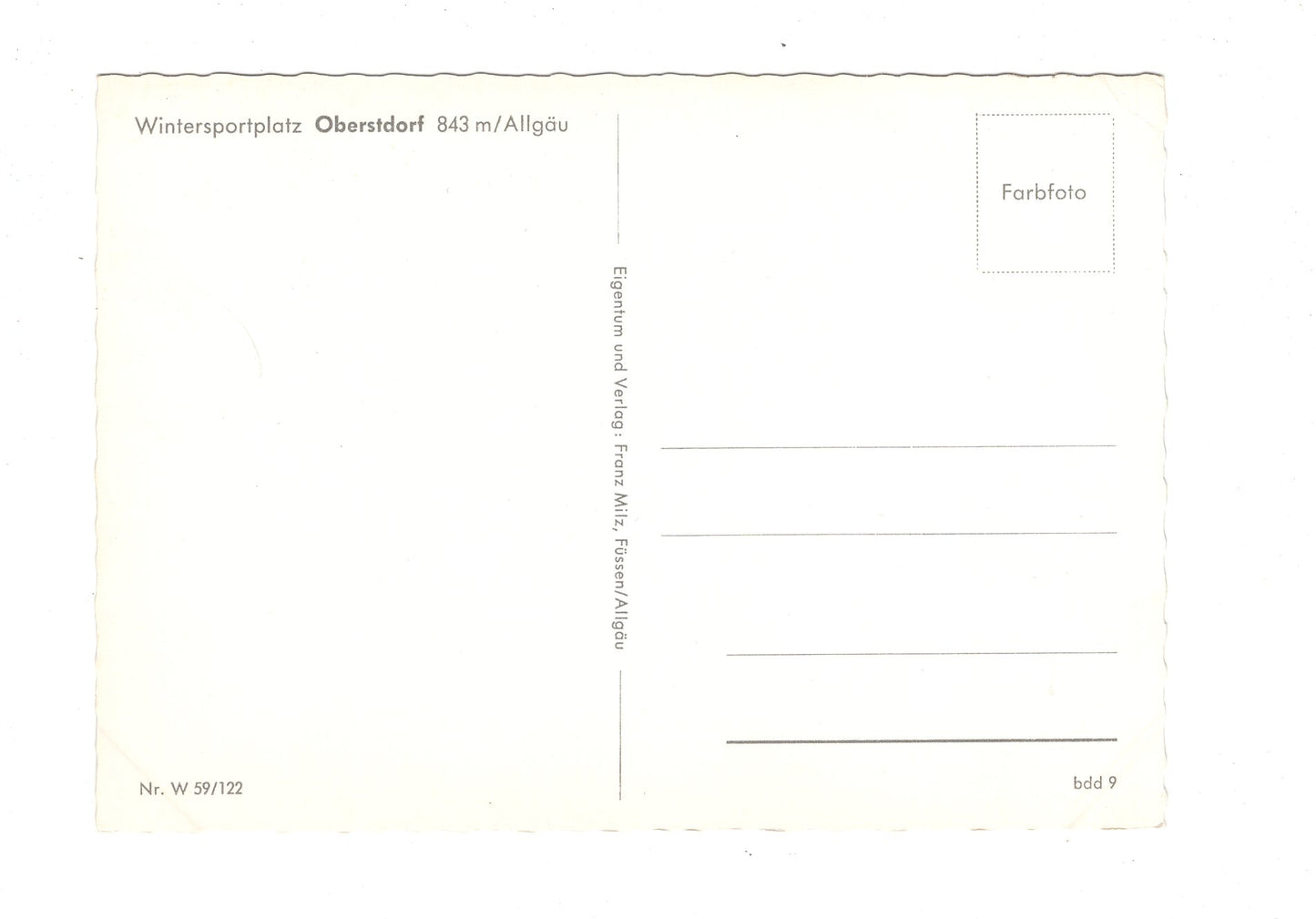 Ansichtskarte Oberstdorf im Allgäu / H1-54