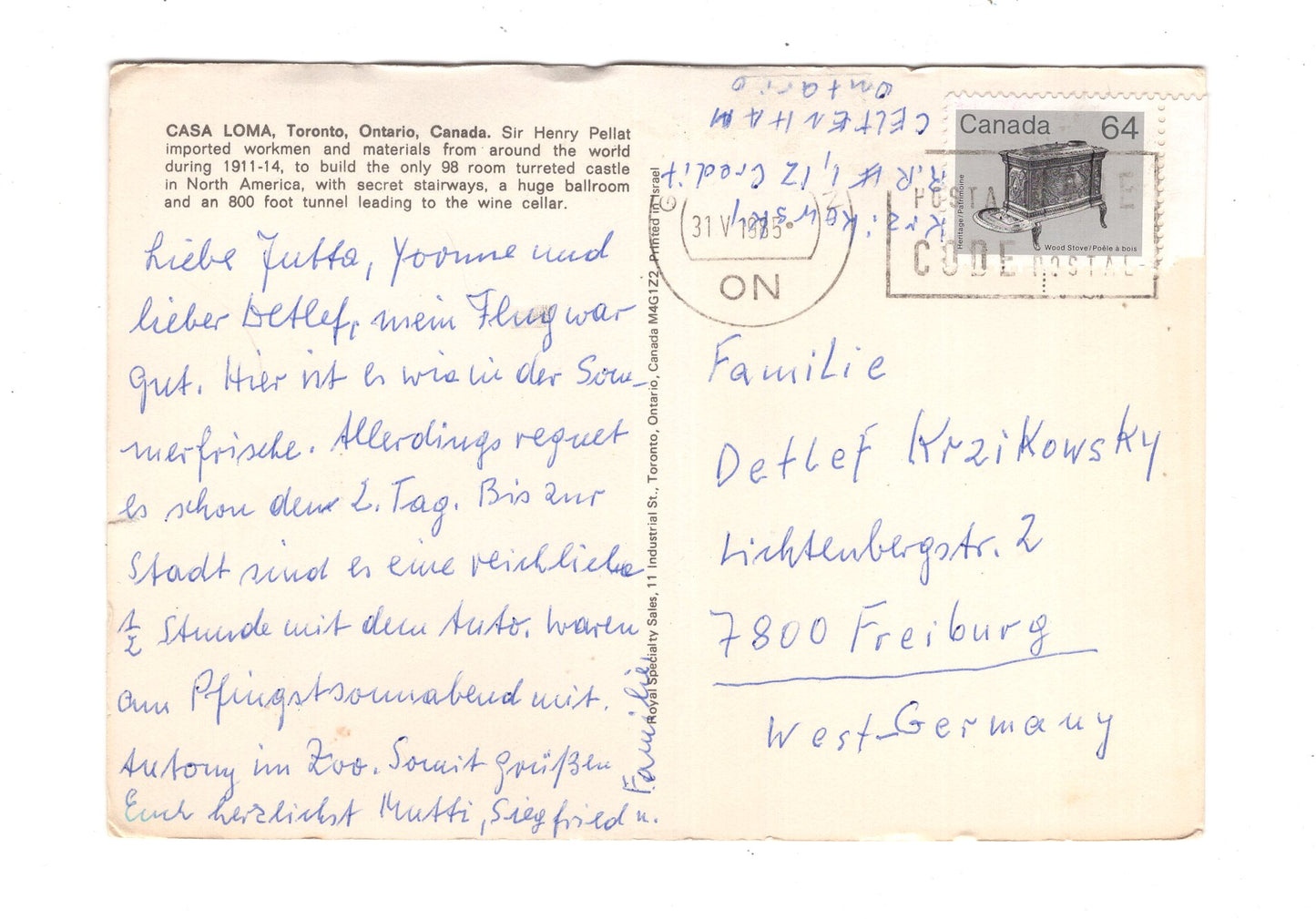 Ansichtskarte Casa Loma / Toronto / Ontario / Kanada