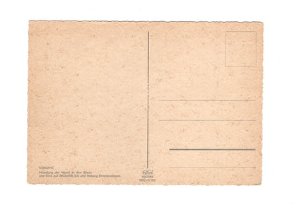 Ansichtskarte Koblenz am Rhein / Mündung der Mosel in in Rhein