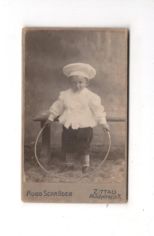 Fotografie Niedlicher kleiner Junge - Zittau 1900er / CDV M1-25
