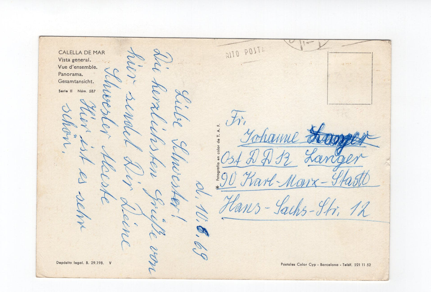 Ansichtskarte Calella de Mar / Spanien