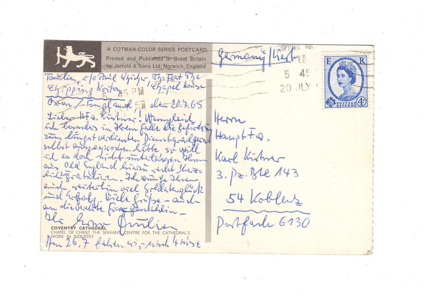 Ansichtskarte Coventry Cathedral / England / M1-68