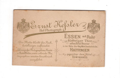 Fotografie Herrenportrait - Essen / Hattingen 1880er / CDV C1-20