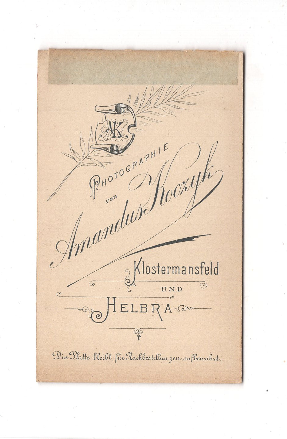 Fotografie Damenportrait - Klostermansfeld & Helbra 1890er / CDV C1-02