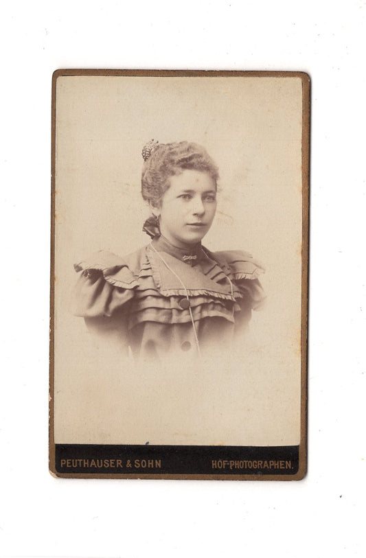 Fotografie Damenportrait - Bad Krankenheil Tölz 1880er / CDV C1-02