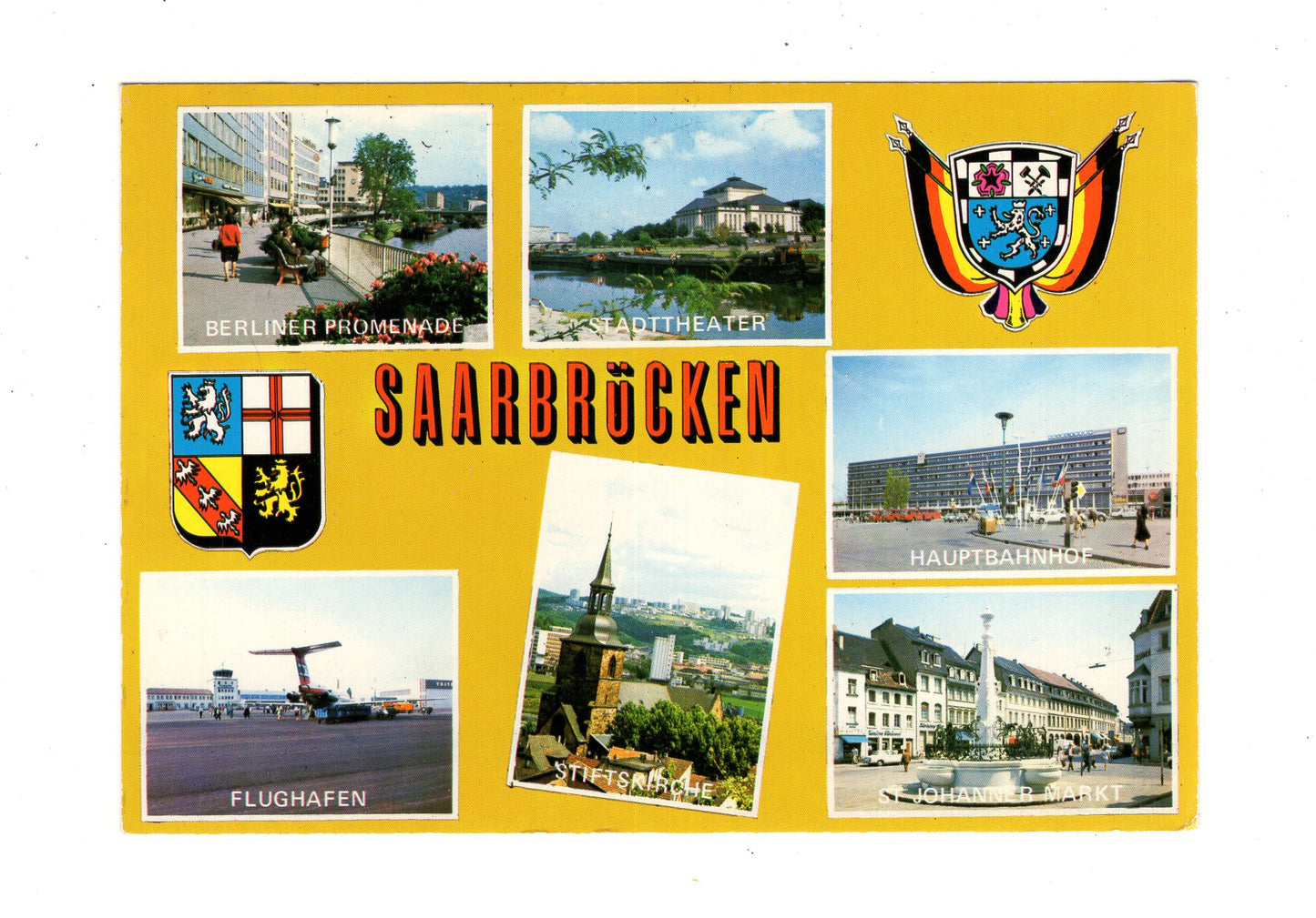 Ansichtskarte Saarbrücken / Hauptbahnhof / Flughafen +++