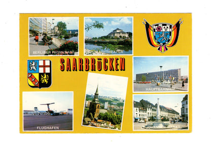 Ansichtskarte Saarbrücken / Hauptbahnhof / Flughafen +++