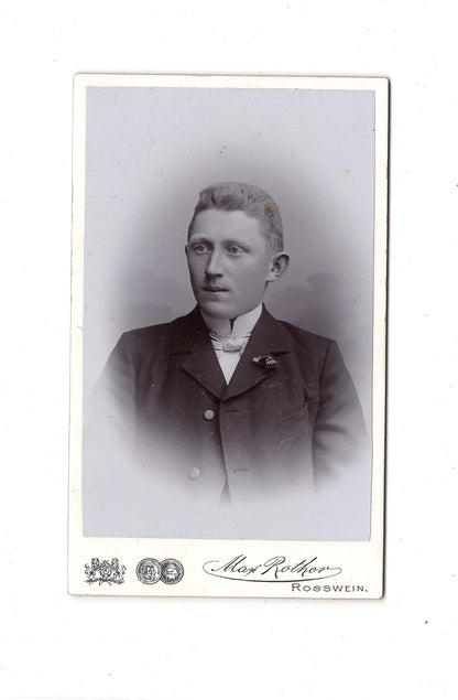 Fotografie Herrenportrait - Roßwein 1902-03 / CDV C1-20