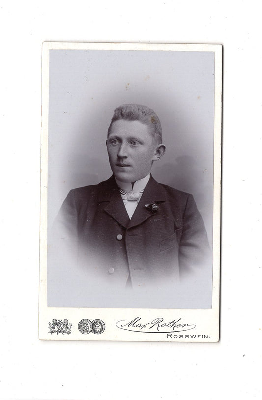 Fotografie Herrenportrait - Roßwein 1902-03 / CDV C1-20