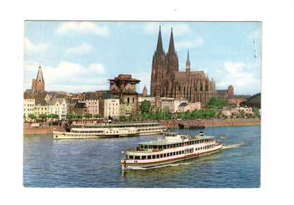 Ansichtskarte Köln am Rhein / Rheinufer und Dom / G1-57