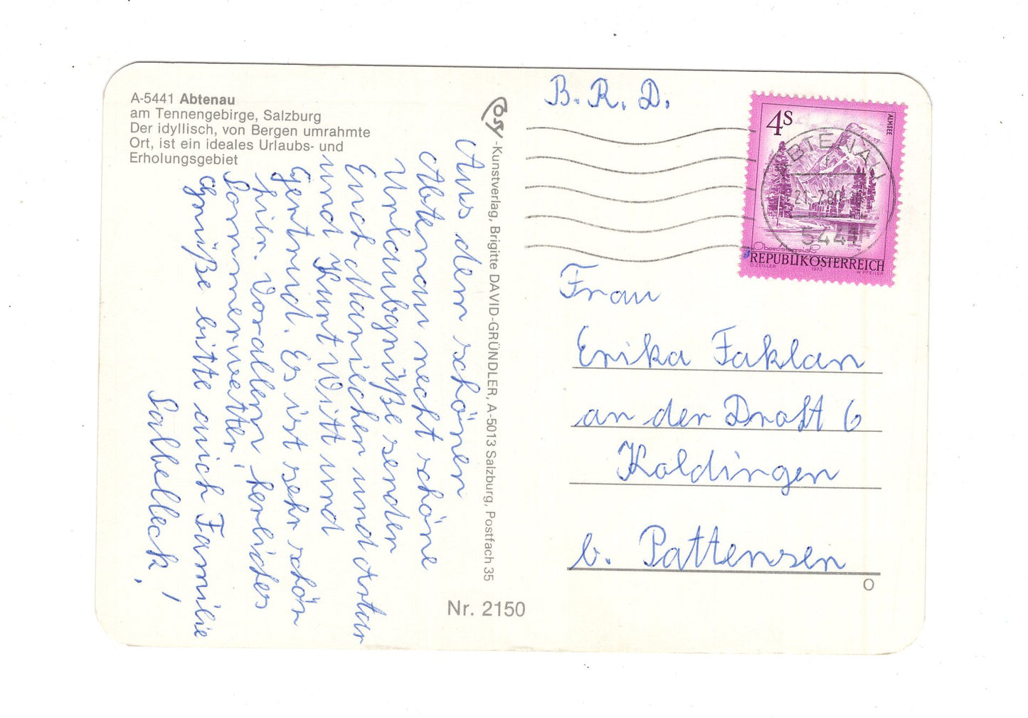 Ansichtskarte Abtenau / Salzburger Land / Österreich