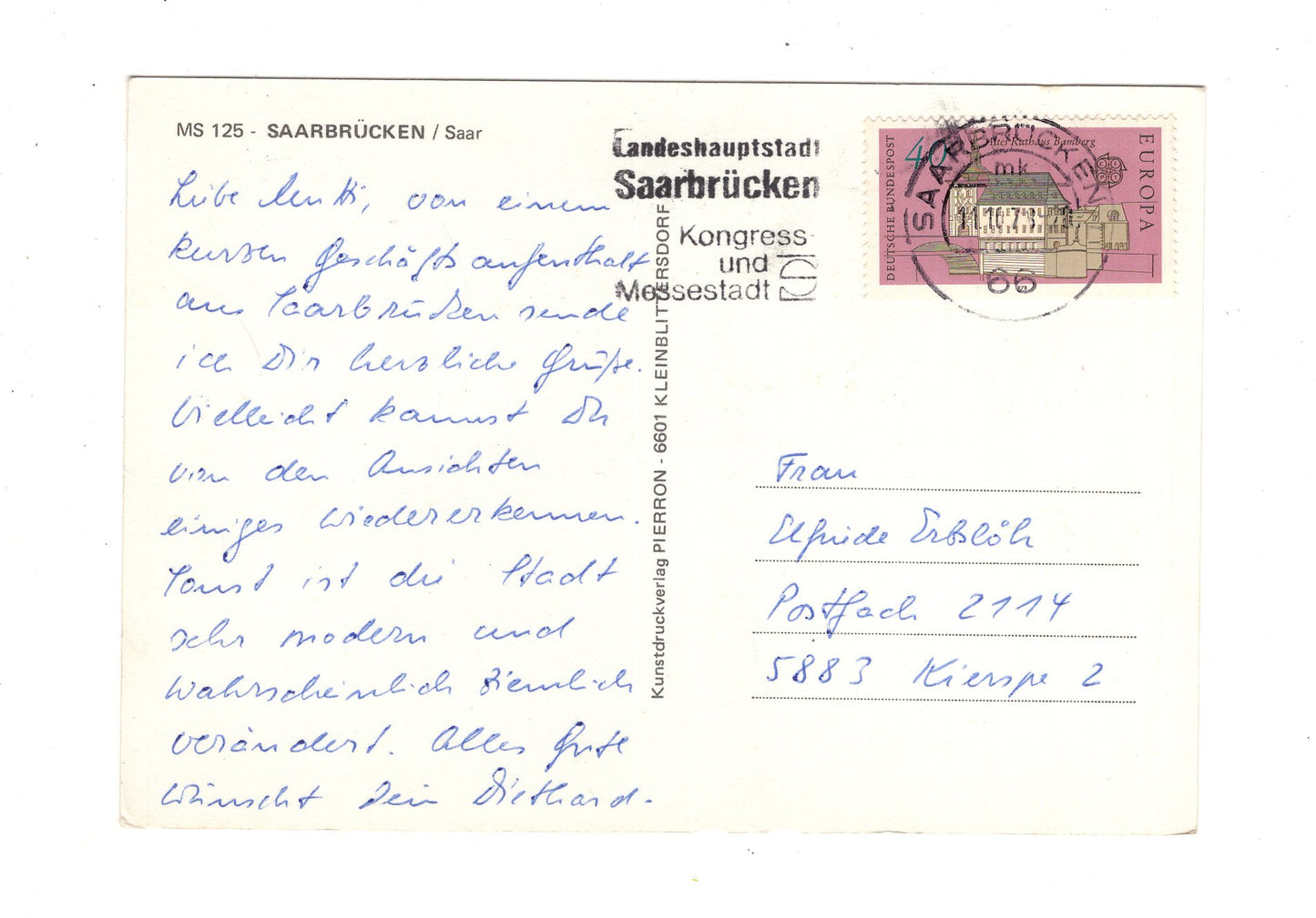 Ansichtskarte Saarbrücken / Hauptbahnhof / Flughafen +++