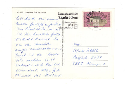 Ansichtskarte Saarbrücken / Hauptbahnhof / Flughafen +++